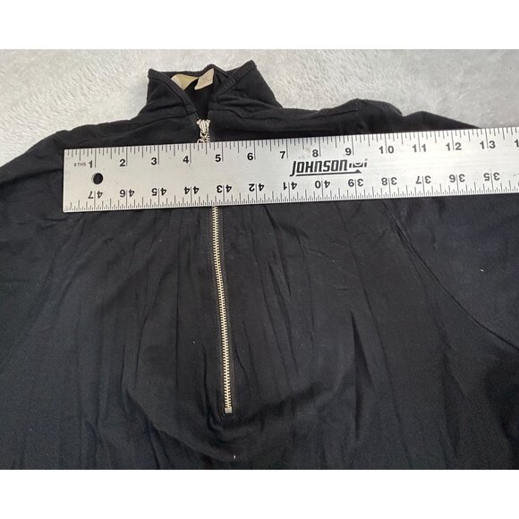 Comfy USA Womens Black Olive Long Sleeve Zip-Up Tunic Dress with Pockets Medium - Picture 5 of 7